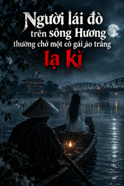 Người lái đò trên sông Hương thường chở một cô gái áo trắng lạ kì!