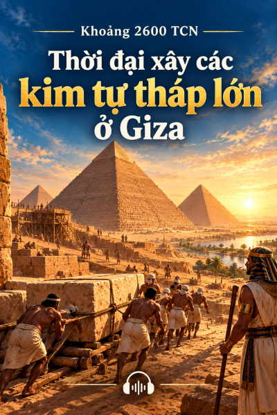 Khoảng 2600 TCN – Thời đại xây các kim tự tháp lớn ở Giza